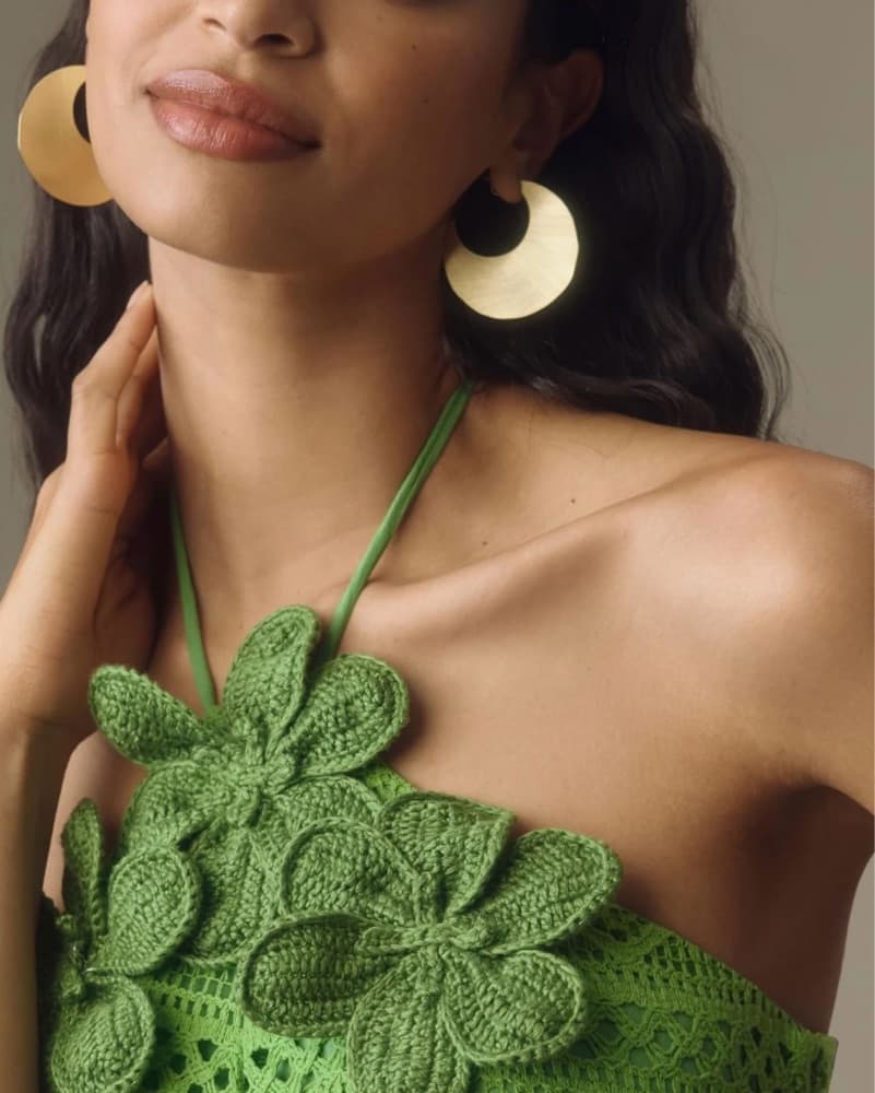 Farm Rio Ruffle Halter Dress - Image 5
