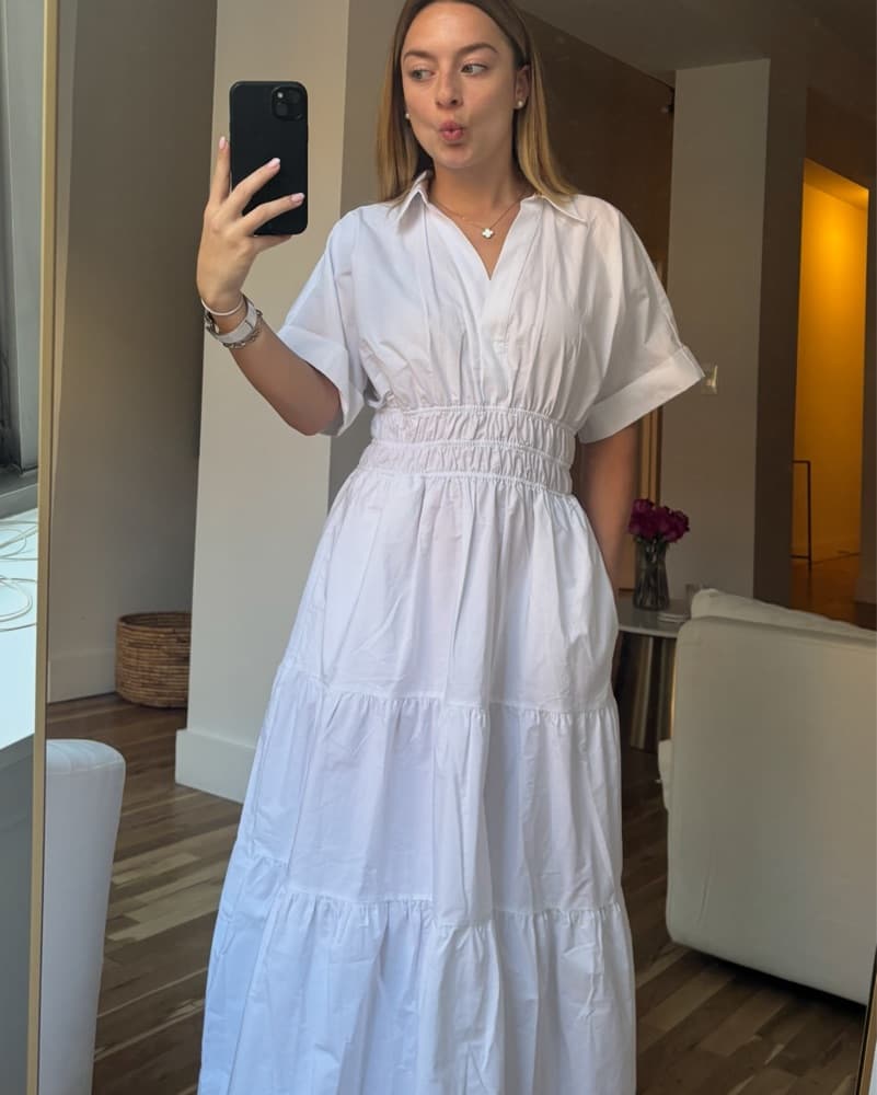 Jcrew White Tier Maxi Dress - Image 1
