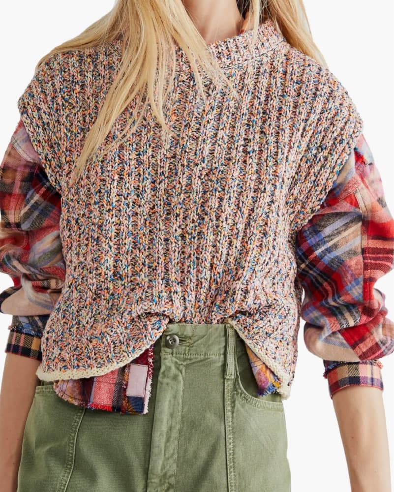 Free People Multicolor Knit Pullover - Image 1