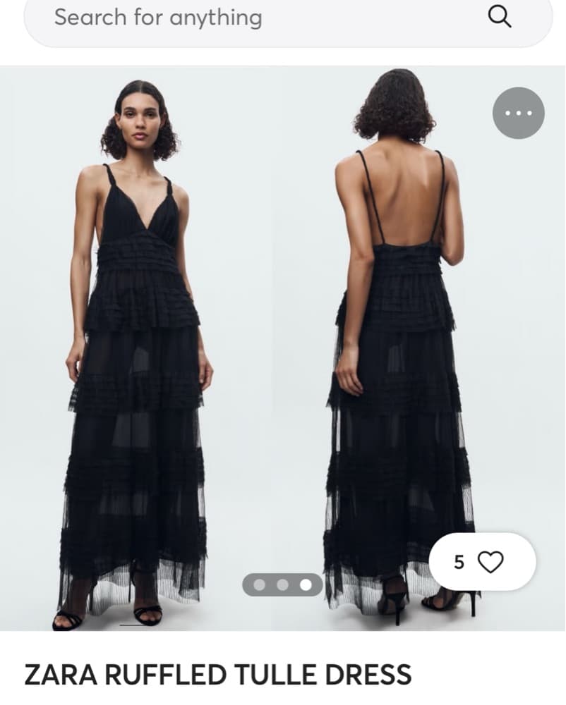 Zara Ruffld Tulle Dress - Image 1