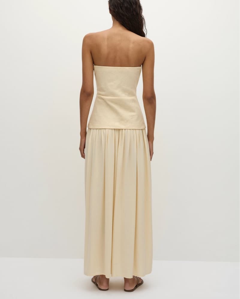 Faithfull Strapless Butter Dress Size S - Image 5