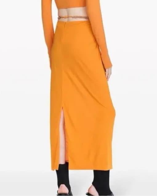 Dion Lee orange barball midi Skirt - Image 3