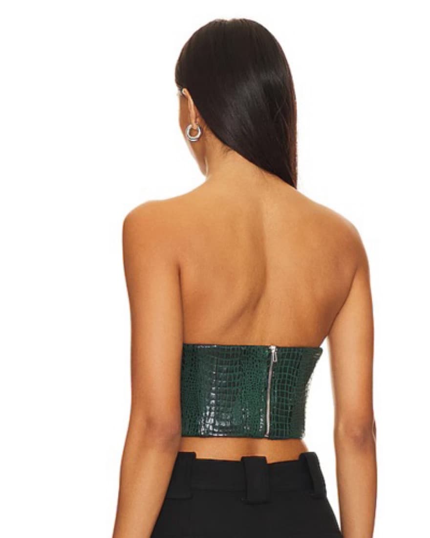 Sleek Snake Print Cropped Top - Image 3