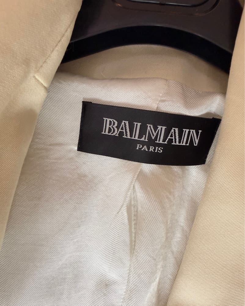 BALMAIN WHITE/CREAM BLAZER SZ 36 - Image 6