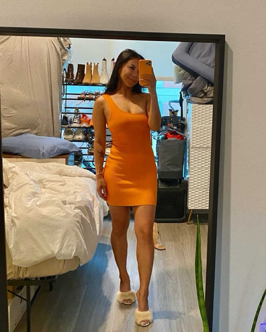 Orange Mini Dress - Image 2