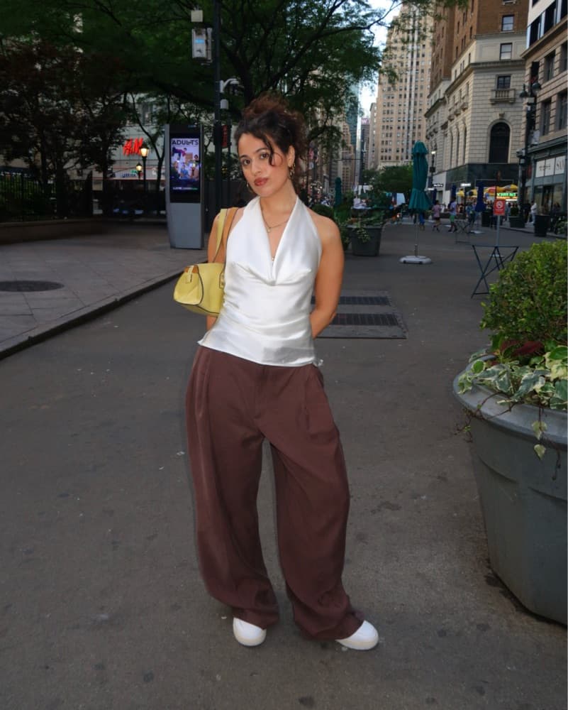 White Cowl Neck Top - Image 1