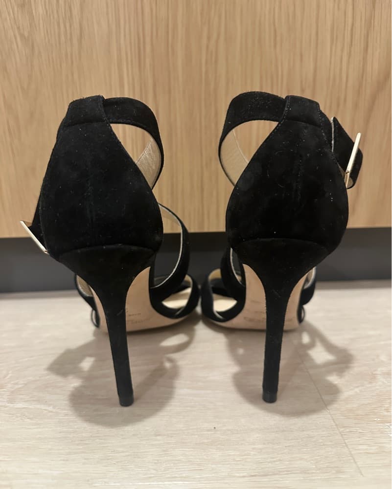 Jimmy Choo Lottie Suede Black Heels - Image 4