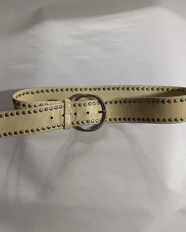 MIU MIU size L studded leather BELT - Image 6