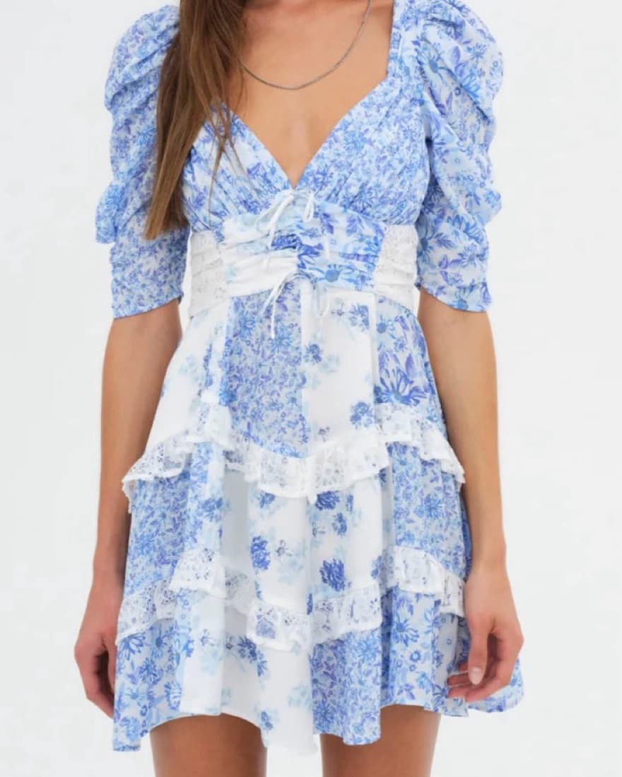 Blue Mini Dress - Image 1