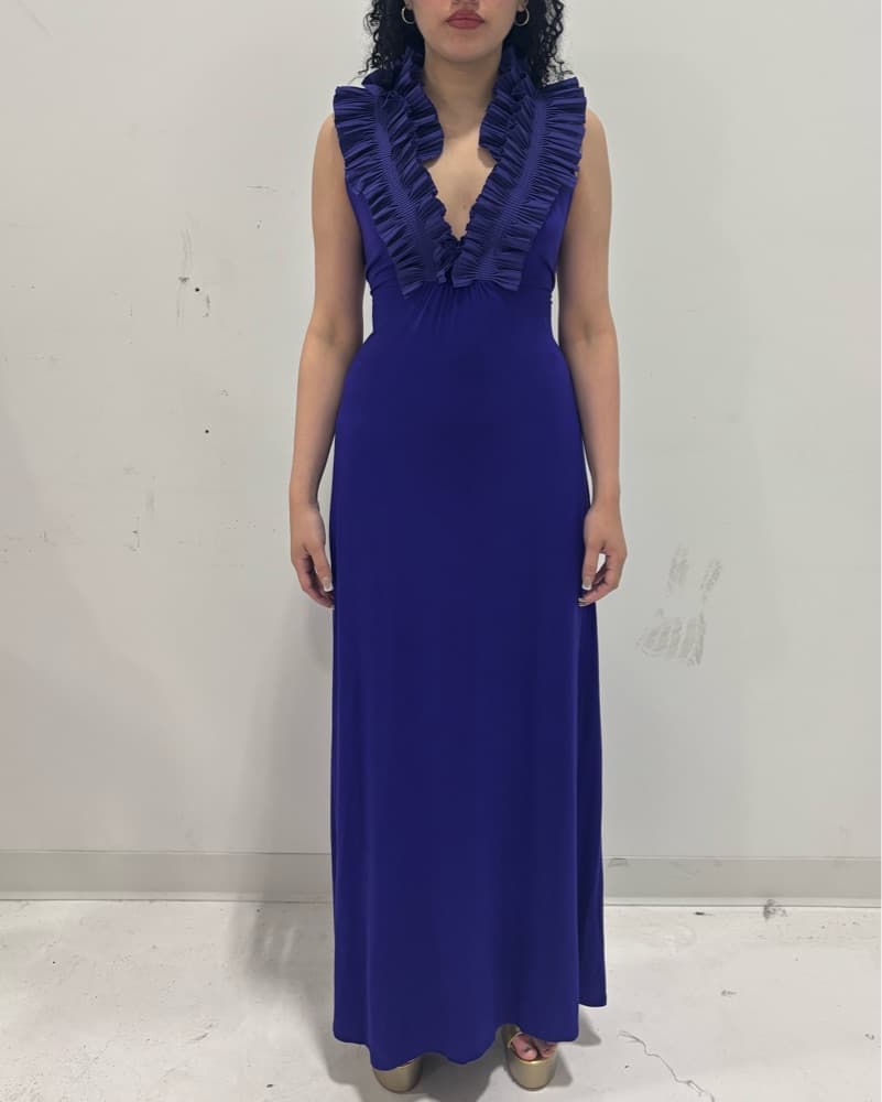 BCBG MAXAZRIA RUFFLE MAXI DRESS - Image 1