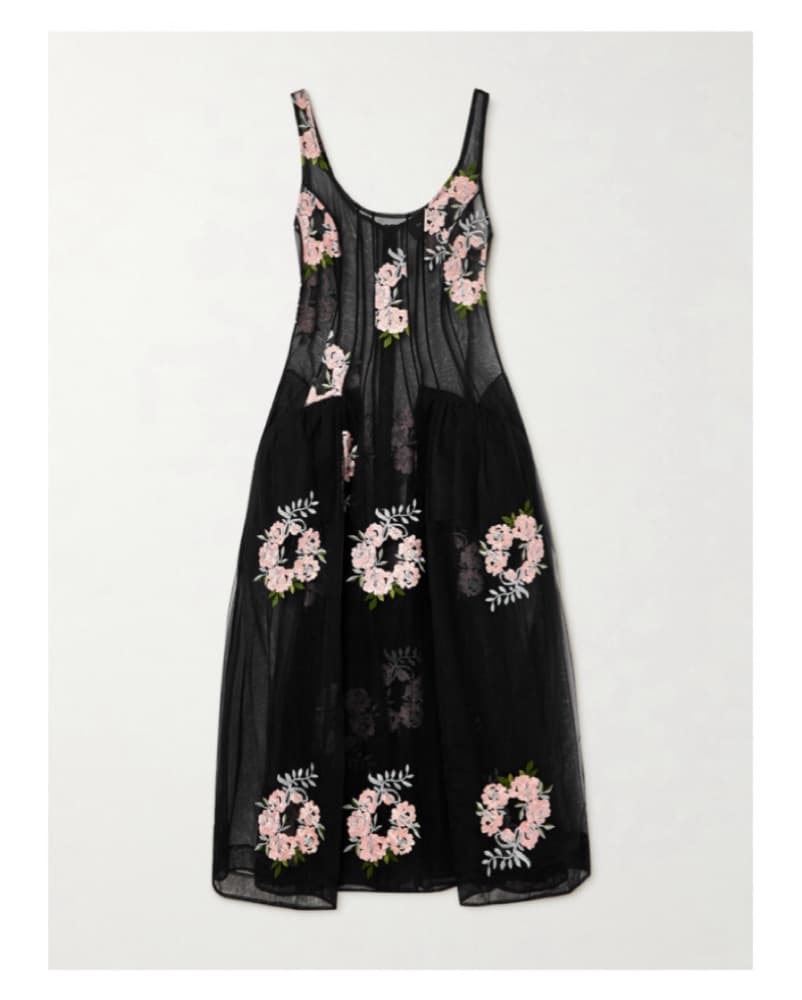 Simone Rocha Embroidered Tulle Dress - Image 2