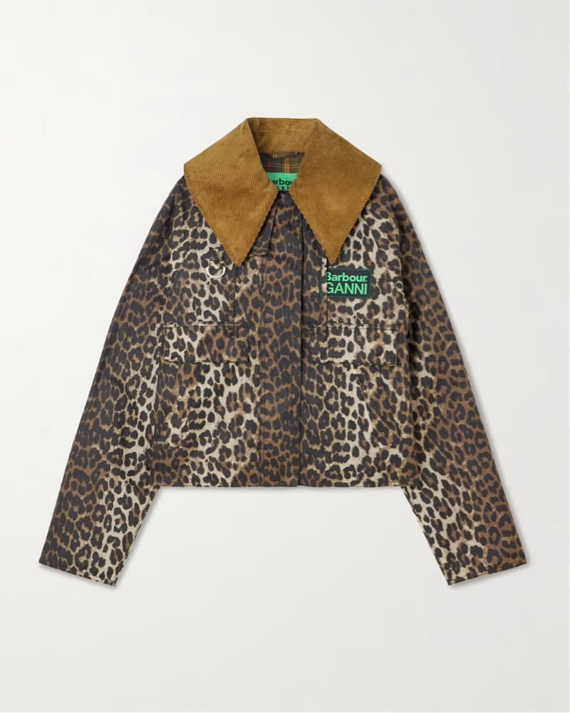 Barbour Ganni Cheetah Print Waxed Jacket - Image 3