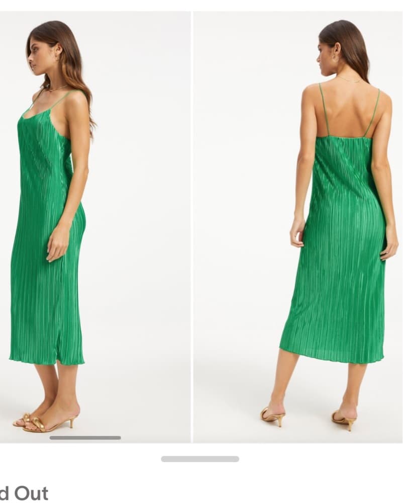 Good American Plisse Slip Dress Size 1/2 - Image 3