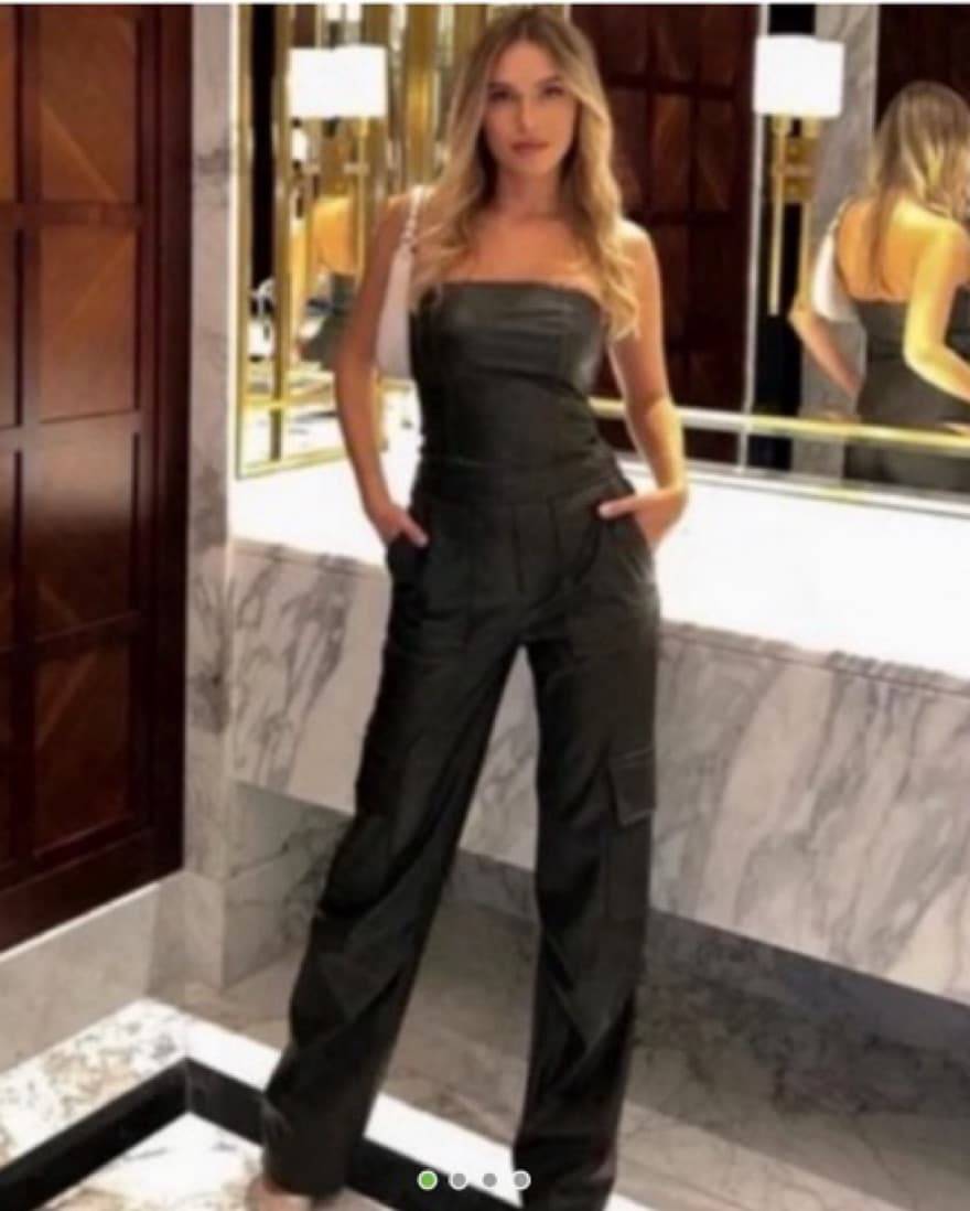 Zara Leather Jumpsuit - Image 2