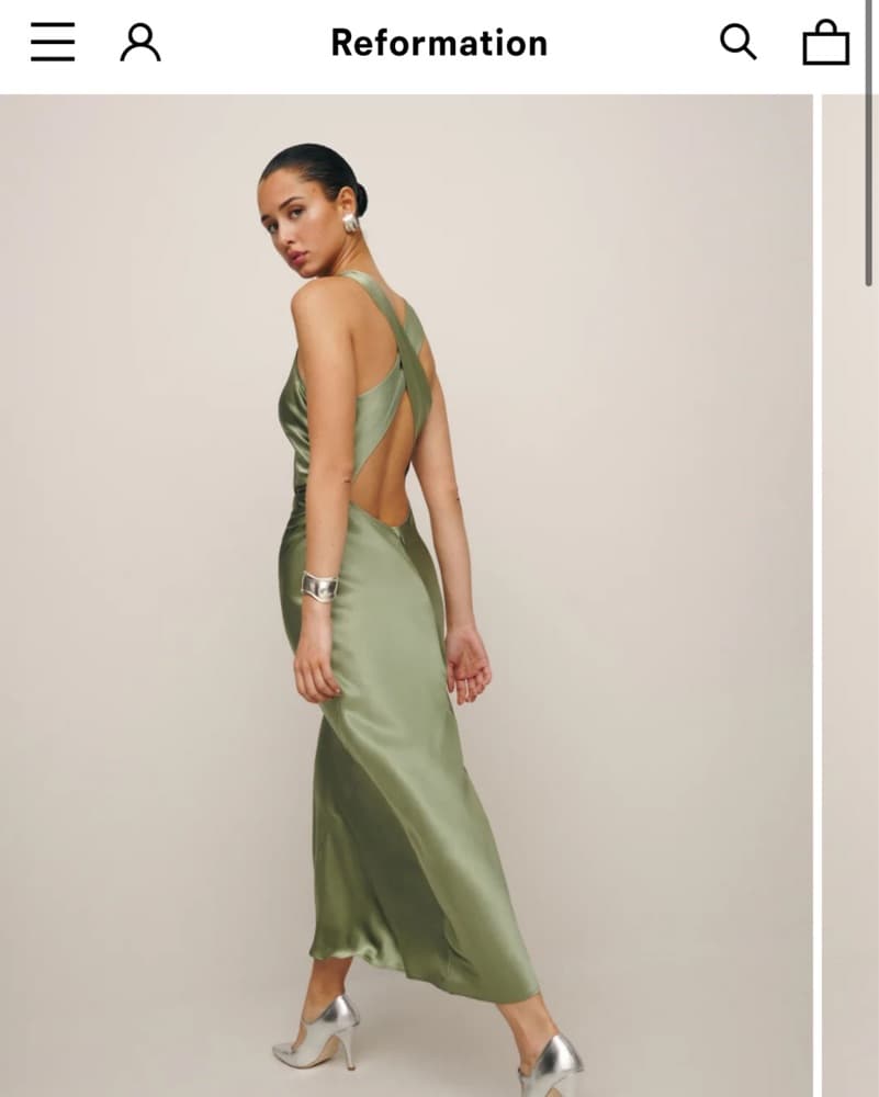 Green Reformation Dress - Image 1