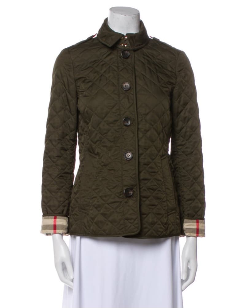 Burberry Quilted Khaki Utility Jacket - Image 5