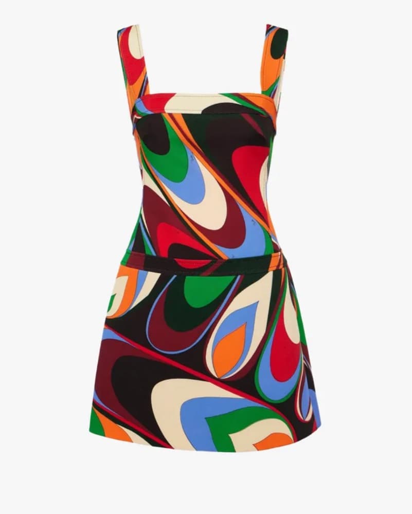 EMILIO PUCCI Onde-Print Crepe Minidress - Image 3