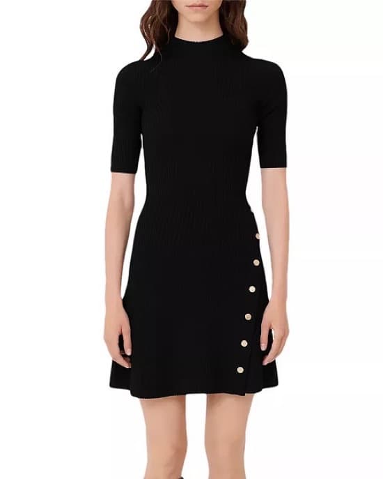 Maje Knit Mini Dress - Rosea  - Image 2