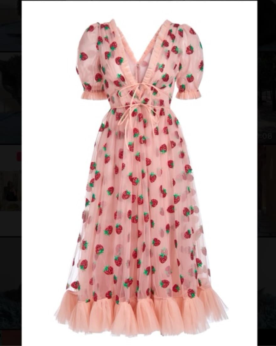 Lirika Matoshi Strawberry Dress, XS - Image 2