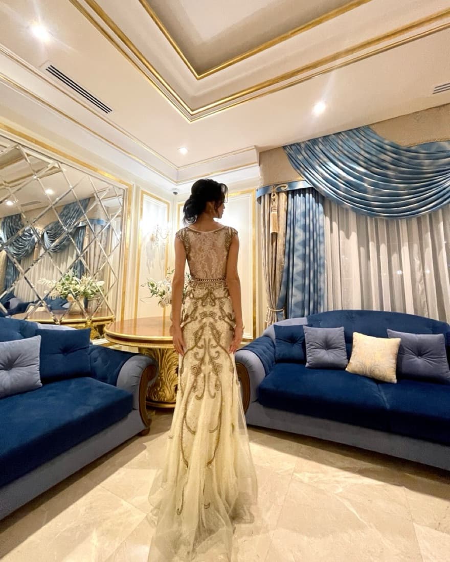 Exquisite Embroidered Gown - Image 5
