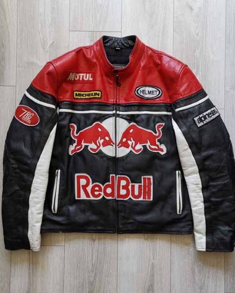 Leather Red Bull Oversized Jacket - Image 1