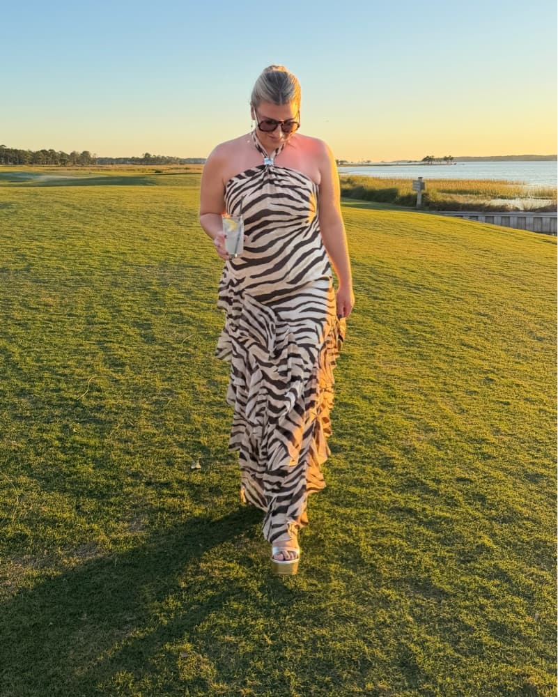 Ralph Lauren Zebra Print Maxi Dress - Image 2