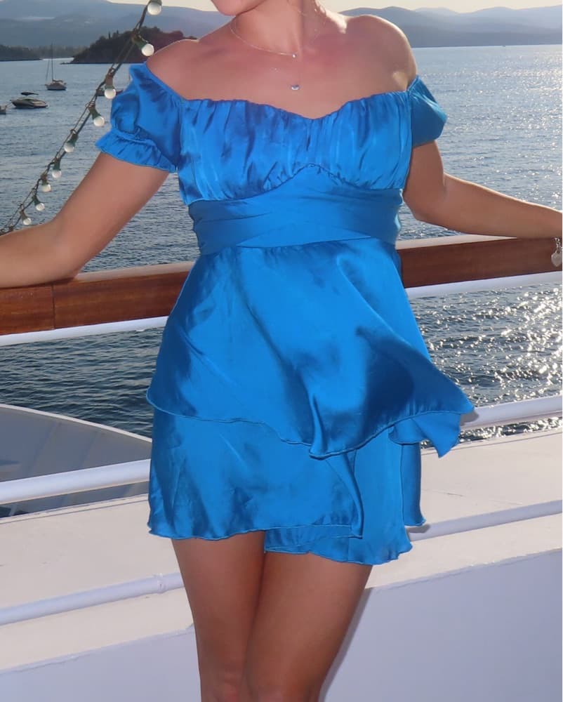 Blue Ruffle Romper - Image 2