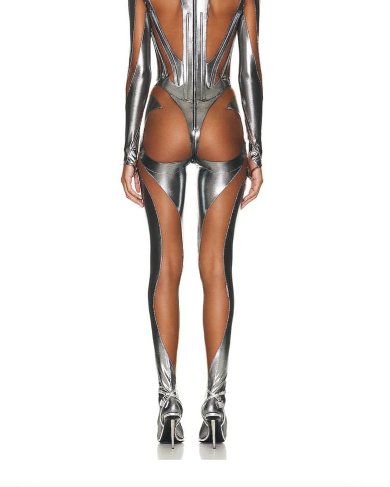 MUGLER Metallic Catsuit 🩶🐱 - Image 3