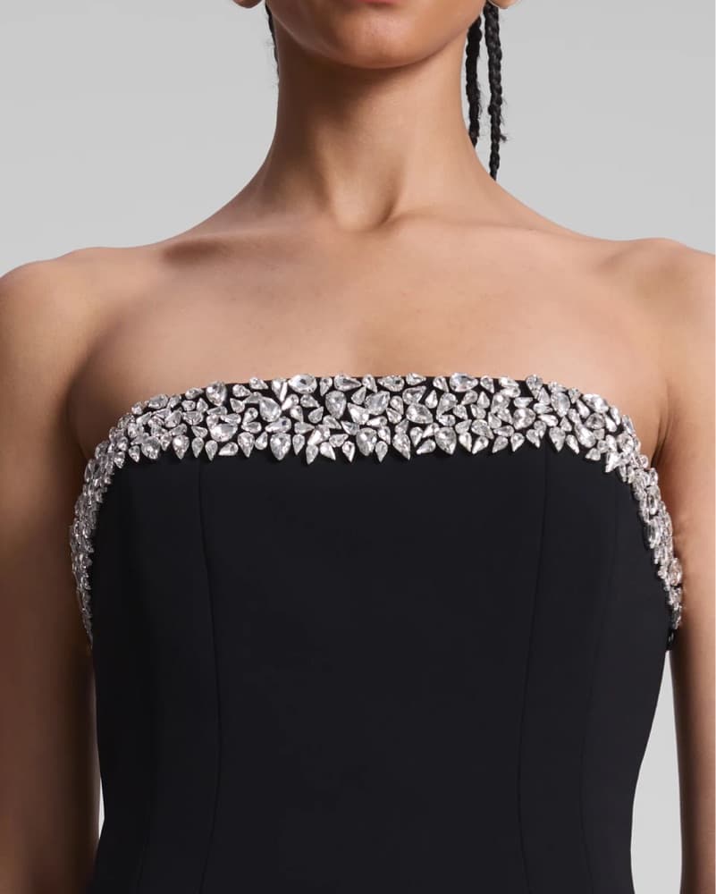 ALC Black Mini Embellished Dress - Image 2