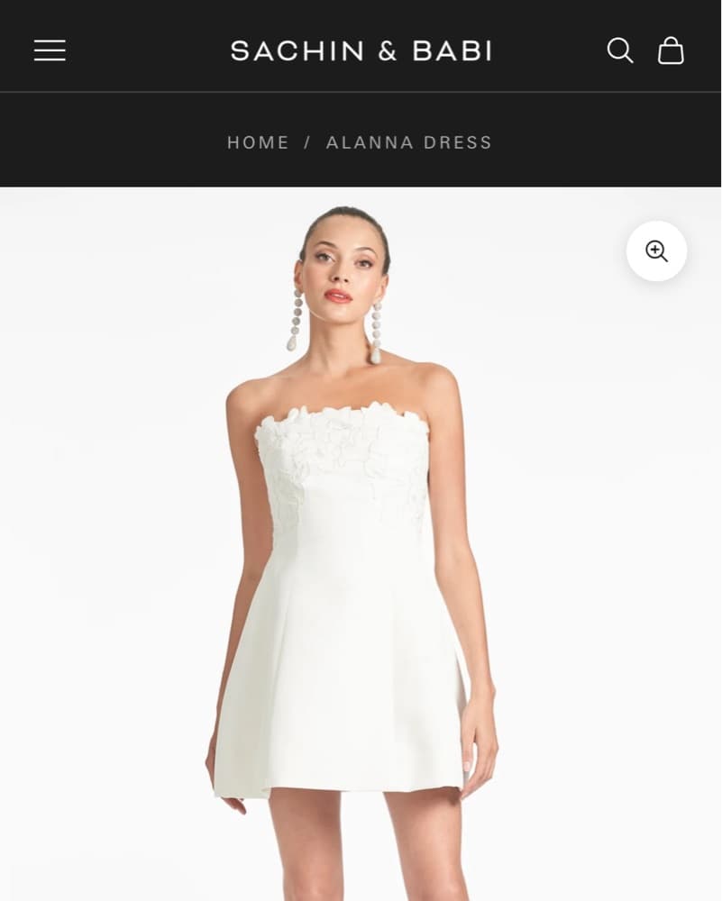 Sachin & Babi White Mini Dress - Image 1