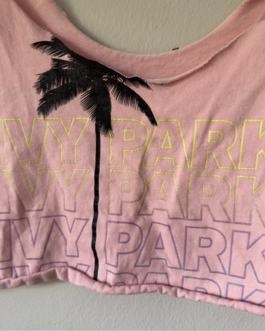 Ivy Park 100% Cotton Crop Top Palm Tree - Image 2