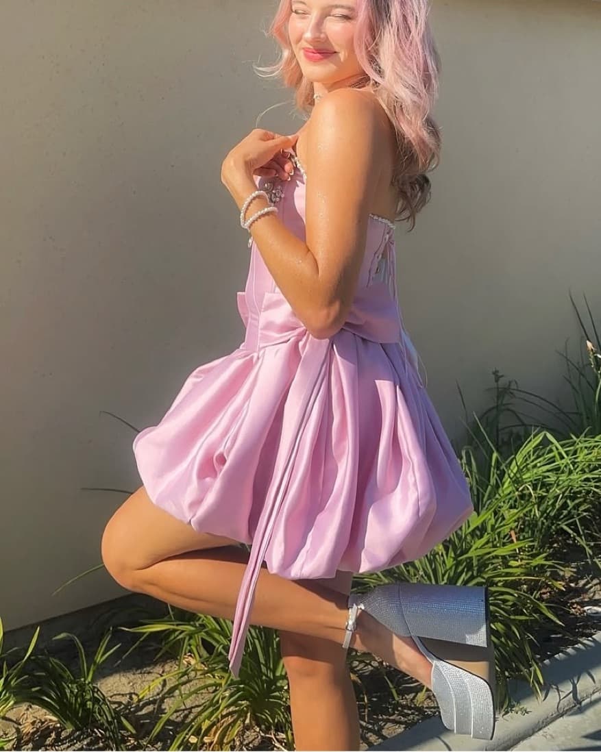 pink sequin dress - Image 3
