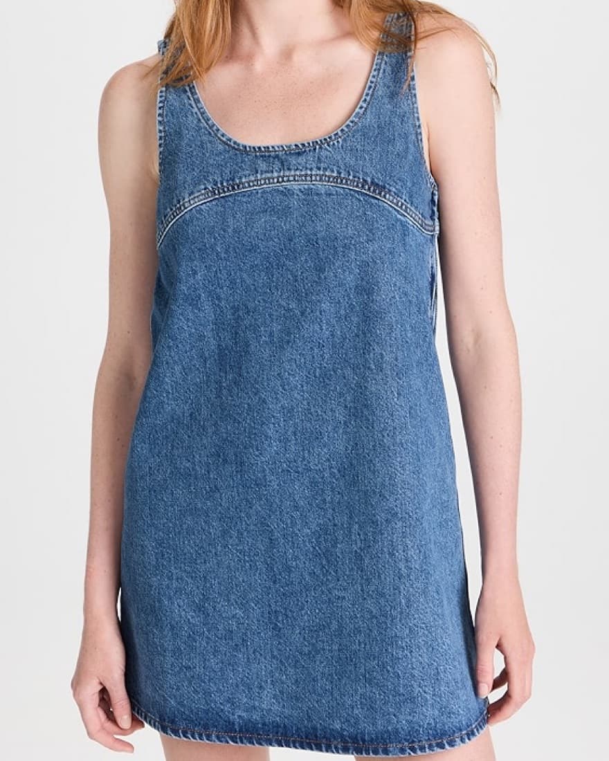 FRAME micro flare denim dress - Image 2