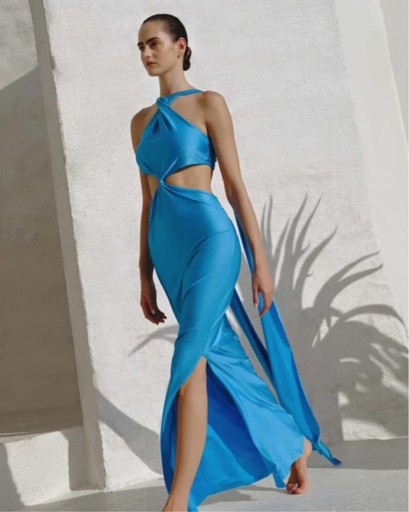 Baobab Riberia Blue Halterneck Dress - Image 2
