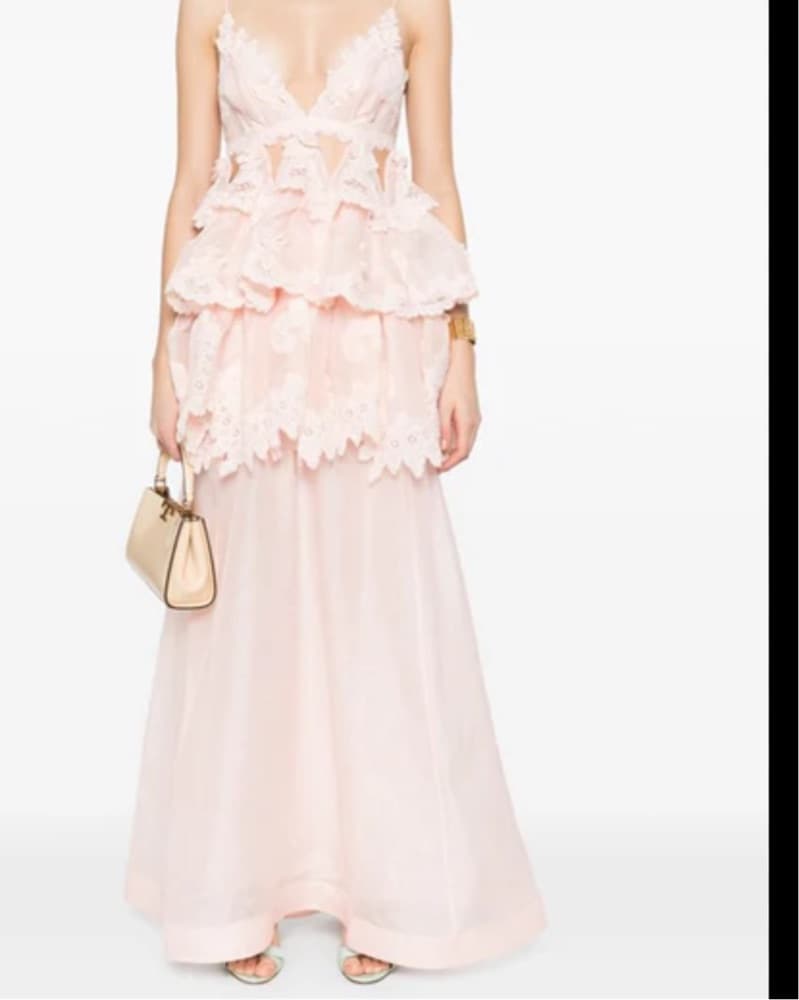 Zimmerman Crushed Tiered Lace Maxi Dress - Image 3