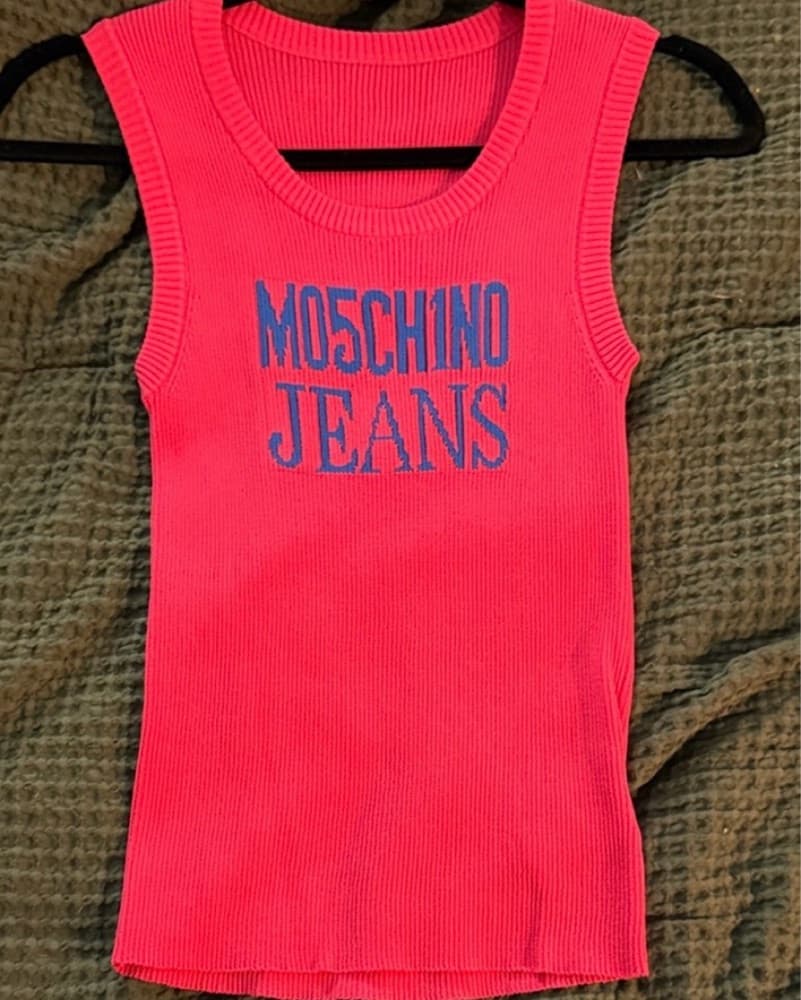 Vibrant Moschino Jeans Knit Tank - Image 1