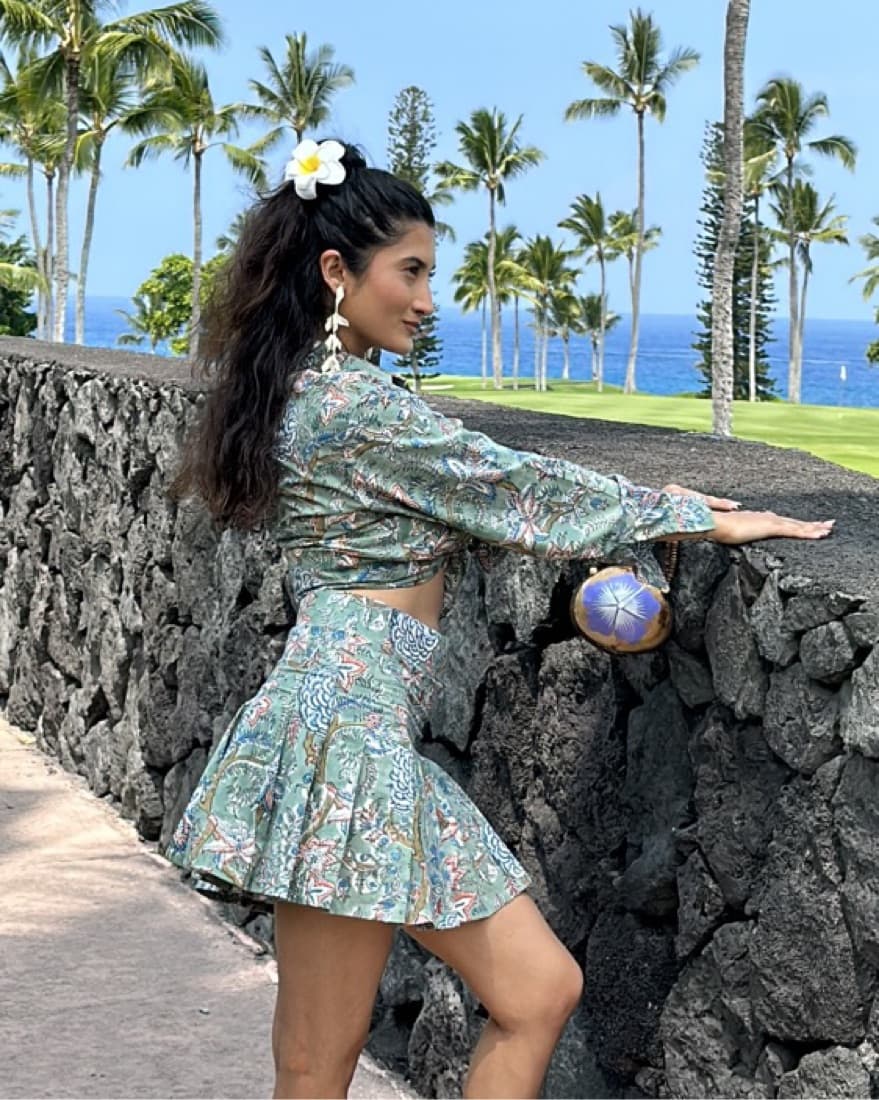 Floral Tennis Skirt & Shirt  Coord Set - Image 2