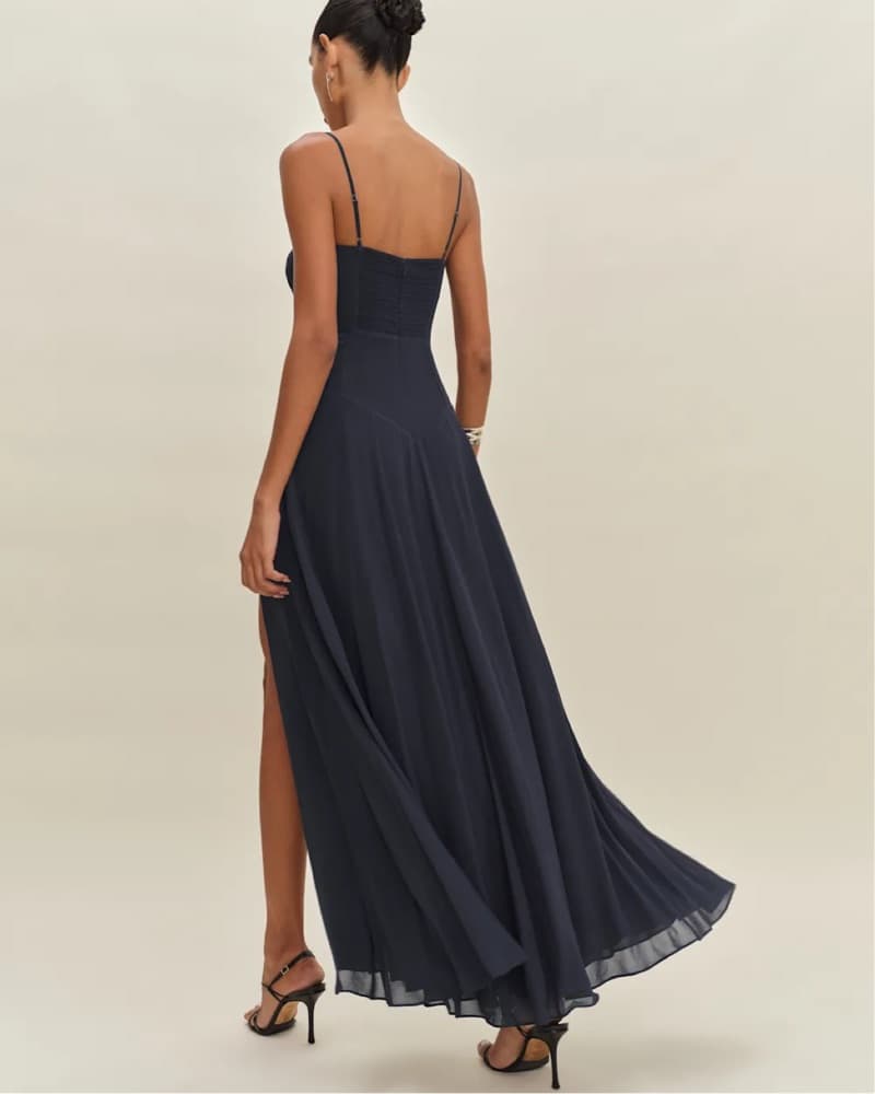 Reformation Navy Bea Dress - Image 3