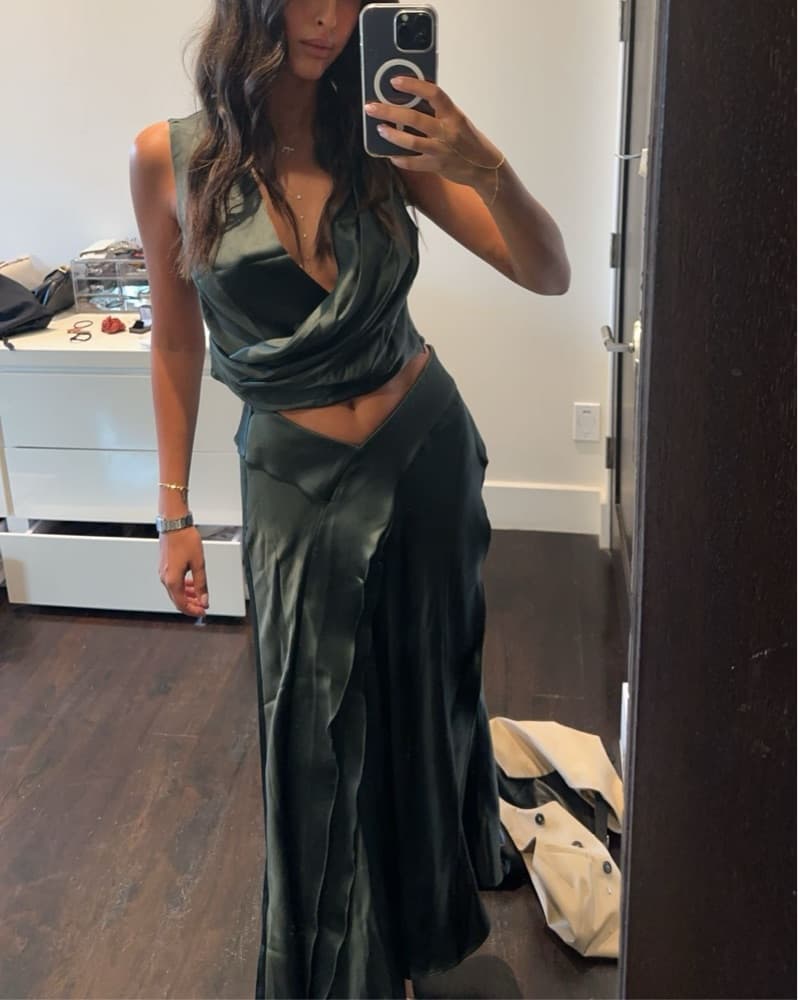 Acler Elegant Satin Maxi Skirt Set  - Image 1