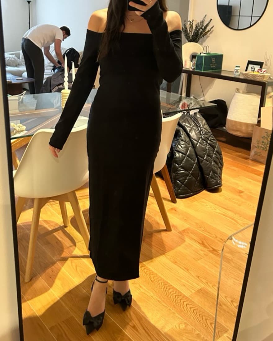 Enza Costa Off Soulder Midi Dress - Image 1