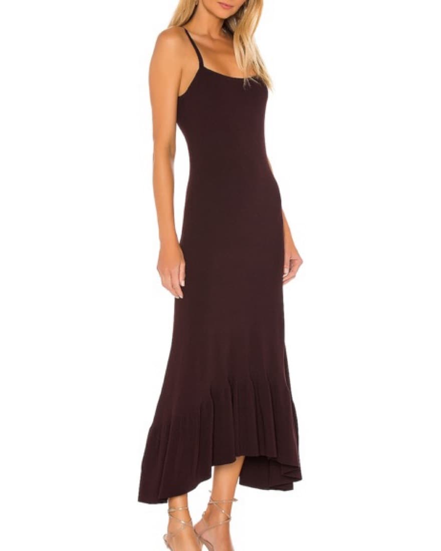 A.L.C. Brown Knit Midi Dress - Image 2