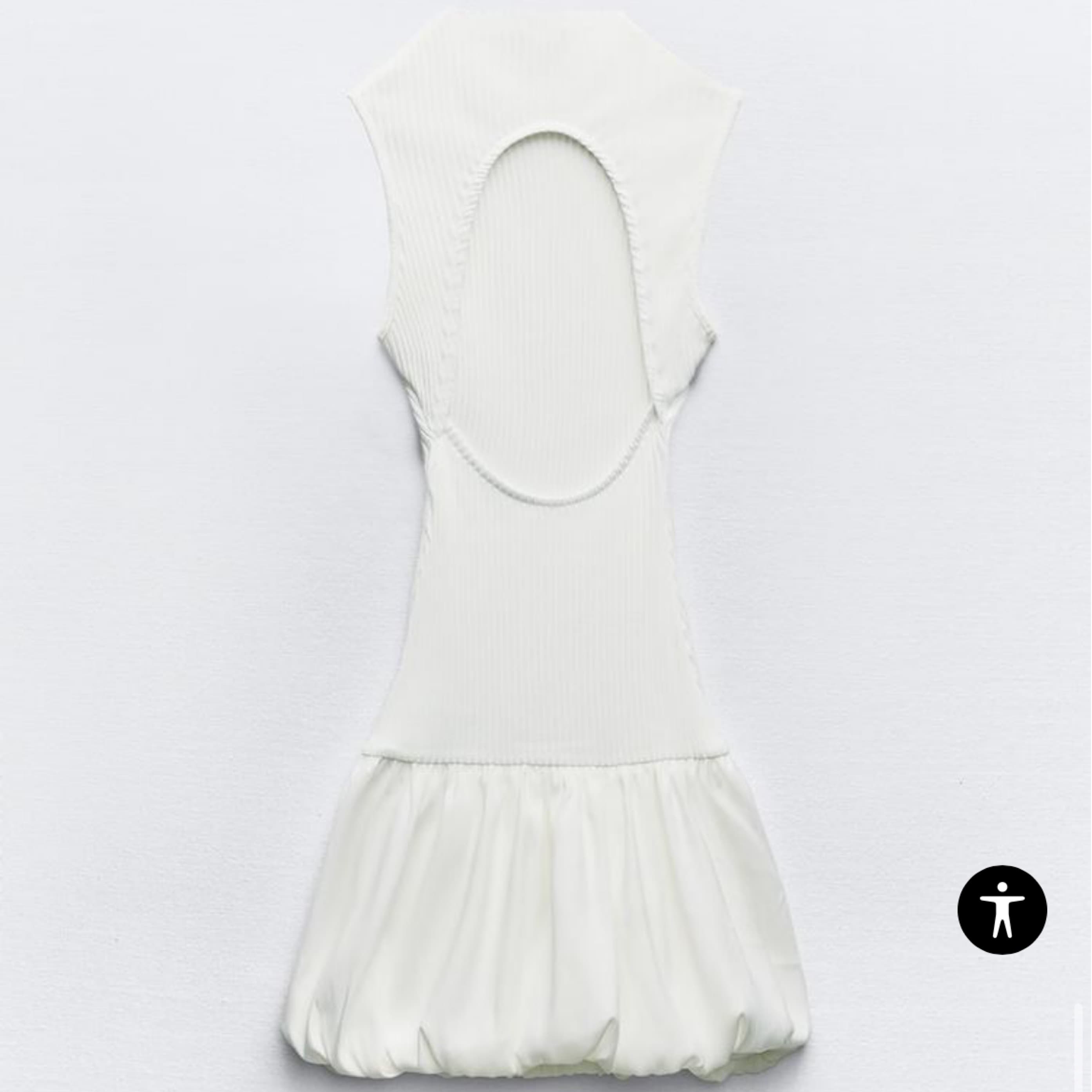 Zara Ribbed Balloon Dress - Image 4