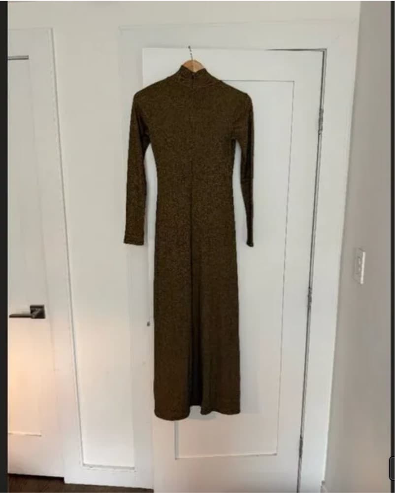 Capulet Olive Knit Mockneck Maxi Dress w - Image 3