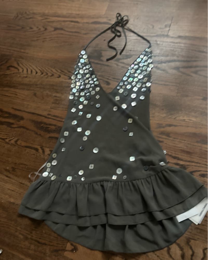 Jaded London Sequined Halter Dress - Image 3