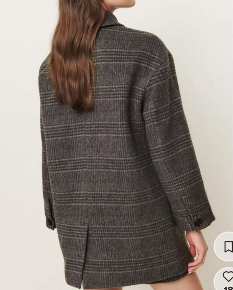 Reformation Irene Plaid Jacket - Image 3