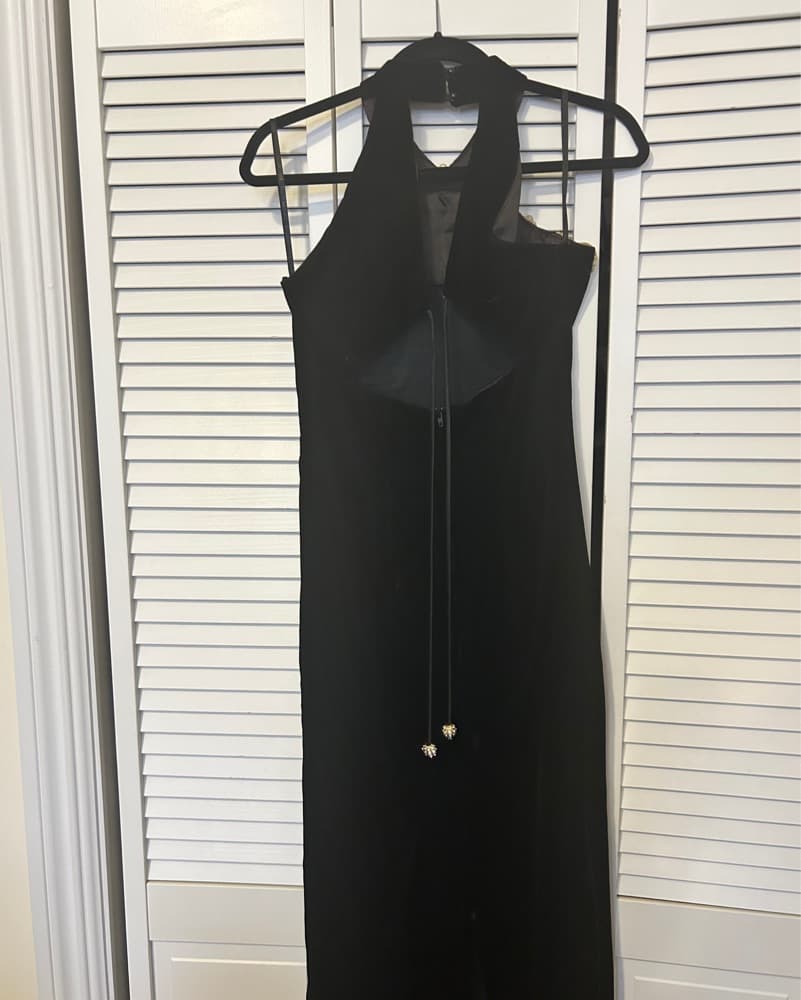 Vintage Velvet Halter Dress - Image 4