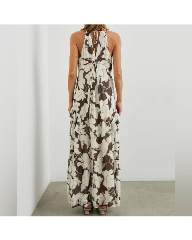 Floral Boa Ruffled Maxi  - Image 2