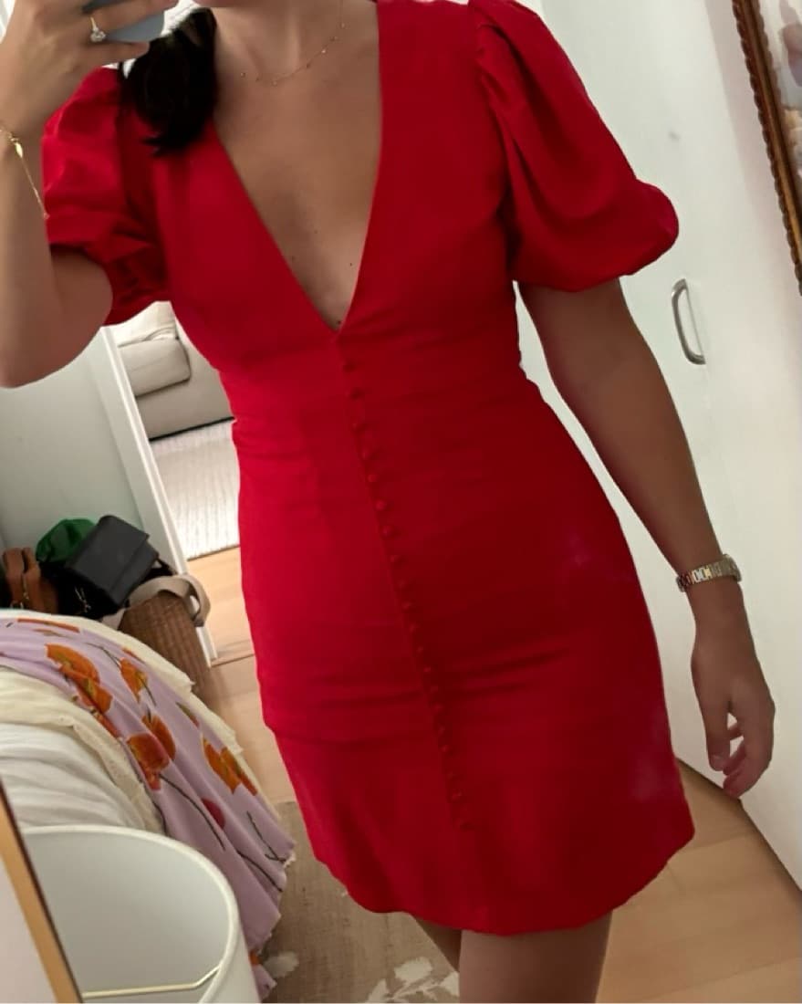 Bardot Red Dress - Image 2