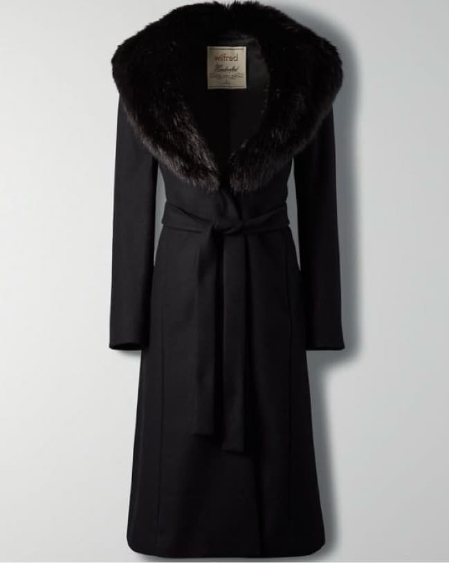 Aritzia Waldorf Coat Fur Trim - Image 2