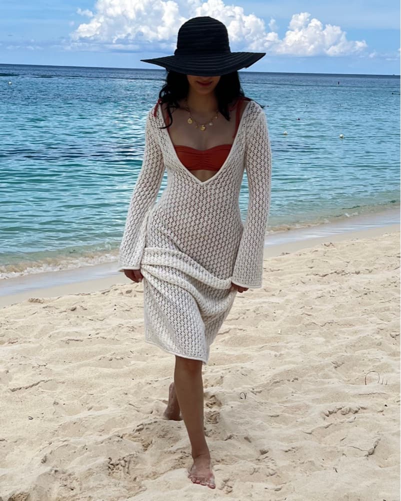 Meshki Crotchet Long Sleeve Dress - Image 1